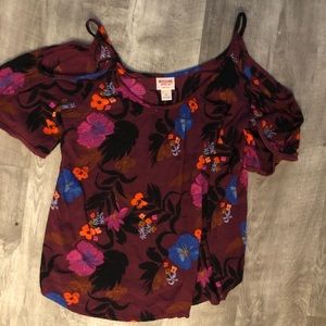Mossimo floral off the shoulder top